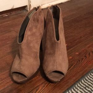 Suede Heel booties, SIZE 9